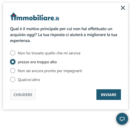 Italian survey widget preview