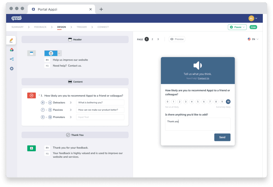 appzi-survey-design-page
